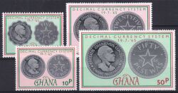 Ghana 1965  Einführung des Dezimalsystems in der Landeswährung