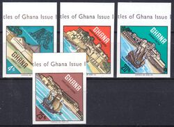 Ghana 1967  Historische Festungen und Schiffe