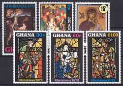 Ghana 1972  Weihnachten: Gemlde und Kirchenfenster