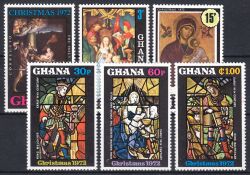 Ghana 1972  Weihnachten: Gemälde und Kirchenfenster