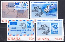Ghana 1974  100 Jahre Weltpostverein (UPU)