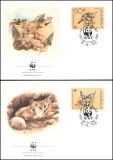 1989  Weltweiter Naturschutz WWF - Wüstenfuchs + Sandkatze (082)