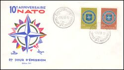 1959  10 Jahre Nordatlantikpakt (NATO) - FDC