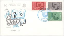 1966  Dienstmarken für die UNESCO - FDC