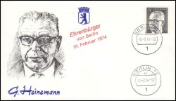 1974  Gustav Heinemann wird Ehrenbrger von Berlin