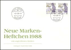 1987  Freimarke: Postbote aus Markenheftchen