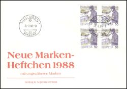 1987  Freimarke: Postbote aus Markenheftchen