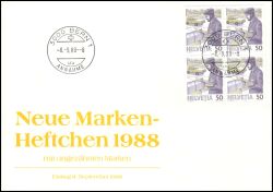 1987  Freimarke: Postbote aus Markenheftchen