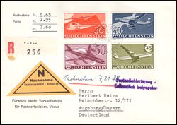 1960  30 Jahre Flugpostmarken in Liechtenstein