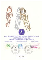 1984  Ersttagsblatt der Stiftung Deutsche Sporthilfe