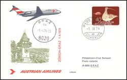 1974  Erstflug Zrich - Graz ab Liechtenstein