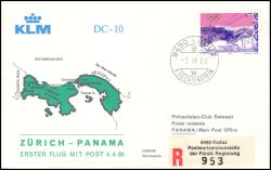 1980  Erster Flug mit Post DC-10 Zürich - Panama ab Liechtenstein