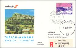 1980  Erster Direktflug DC-8-62 Zürich - Ankara ab Liechtenstein