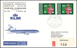 1980  Erster Flug mit Post DC-10 Zürich - Caracas ab Liechtenstein