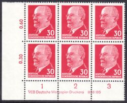 1963  Freimarken: Walter Ulbricht mit Wz. 3 Y