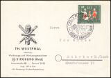 1957  Einzelfrankatur auf Postkarte