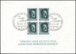 1937  1. Nationale Briefmarkenausstellung - Block
