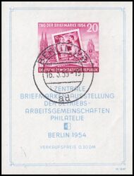 1954  1. Zentrale Briefmarkenausstellung der BAG Philatelie - Block