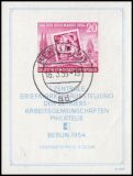 1954  1. Zentrale Briefmarkenausstellung der BAG...