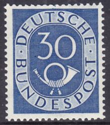 1951  Freimarke: Posthorn 132