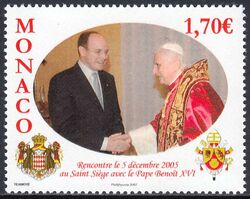 2006  Besuch von Frst Albert II. bei Papst Benedikt XVI.
