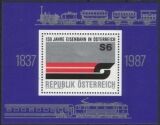 1987  150 Jahre Eisenbahn in Österreich - Blockausgabe