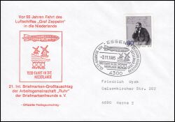 1985  Fahrt des Luftschiffs "Graf Zeppelin" in die Niederlande