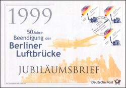1999  Jubilumsbrief  - 50 Jahre Beendigung der Berliner Luftbrcke