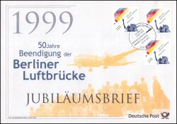 1999  Jubilumsbrief  - 50 Jahre Beendigung der Berliner Luftbrcke