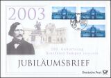 2003  Jubiläumsbrief  - 200. Geburtstag von...
