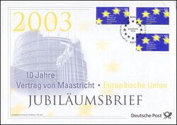 2003  Jubilumsbrief  - 10 Jahre Vertrag von Maastricht