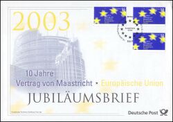 2003  Jubiläumsbrief  - 10 Jahre Vertrag von Maastricht