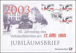 2003  Jubilumsbrief  - 50. Jahrestag des Volksaufstandes in der DDR