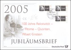 2005  Jubilumsbrief  - 100 Jahre Relativitt - Albert Einstein
