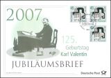 2007  Jubiläumsbrief  - 125. Geburtstag von Karl...