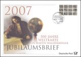 2007  Jubiläumsbrief  - 500 Jahre Weltkarte von...