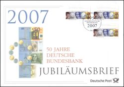 2007  Jubiläumsbrief  - 50 Jahre Deutsche Bundesbank