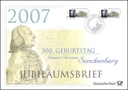 2007  Jubilumsbrief  - 300. Geburtstag von Johann Christian Senckenberg