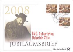 2008  Jubilumsbrief  - 150. Geburtstag von Heinrich Zille