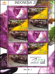 Indonesien 1998  Briefmarkenausstellung INDONESIA 2000: Schmucksteine