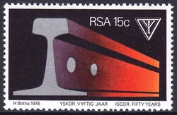 Sdafrika 1978  50 Jahre Eisen- und Stahlwerke (ISCOR)