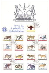 Bophuthatswana 1977  Freimarken: Stammestotemtiere