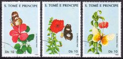 St. Tome & Prinzen 1988  Blumen und Schmetterlinge