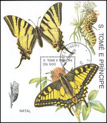 St. Tome & Prinzen 1991  Schmetterlinge: Schwalbenschwanz