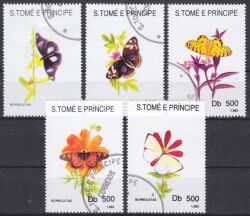 St. Tome & Prinzen 1993  Blütenbestäubende Schmetterlinge