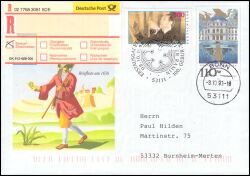 1998  Mischfrankatur auf R-Brief