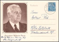 1956  Sonderpostkarte - 80. Geburtstag von Wilhelm Pieck