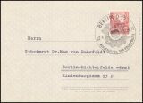 1957  Faltbrief - Wertstempel Stalinallee