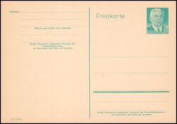 1956  Postkarte mit Wertstempel Wilhelm Pieck