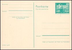 1973  Postkarte mit Wertstempel Aufbau in der DDR